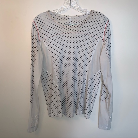 Lululemon Runbeam Long Sleeve Mod Dot Printed Black / White - Picture 2 of 12